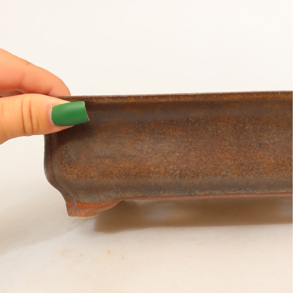 Keramikschale  24 x 17 x 6 cm, Farbe: braun