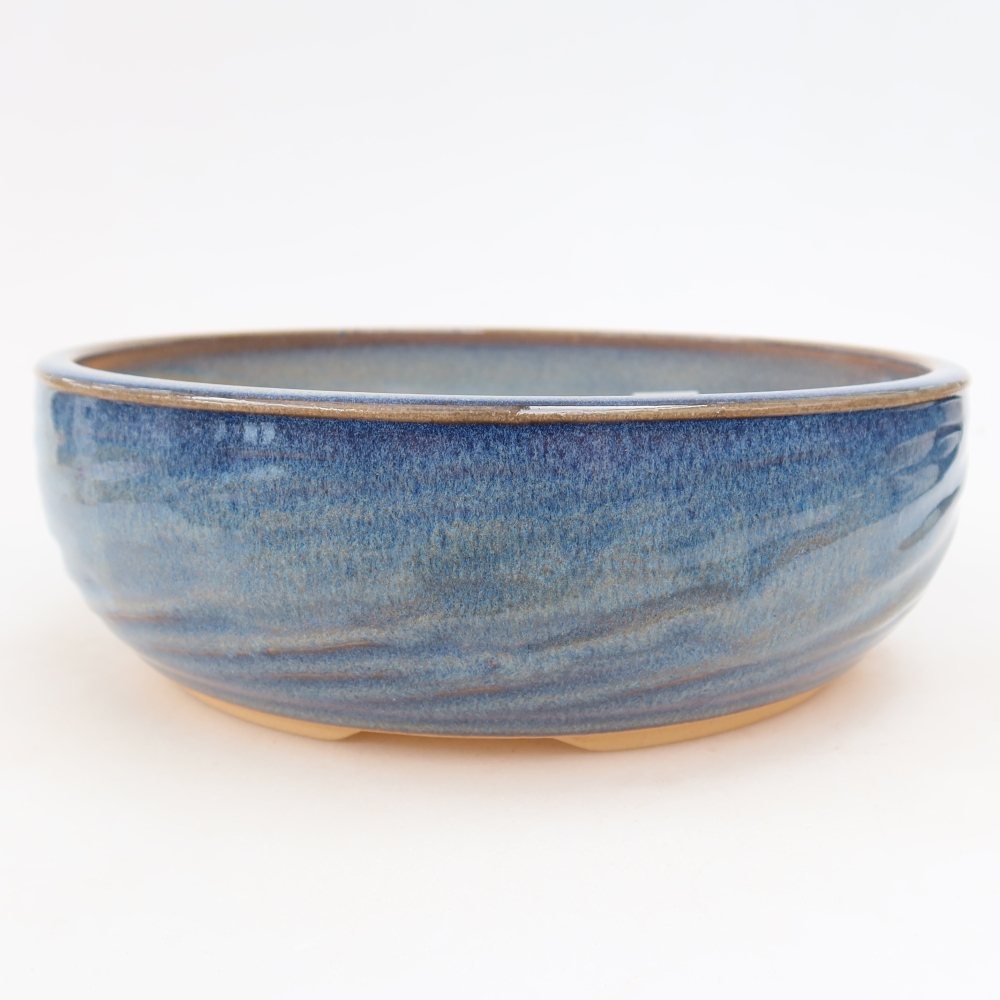 Keramik-Bonsai-Schale 21,5 x 21,5 x 7 cm, Farbe: Blau
