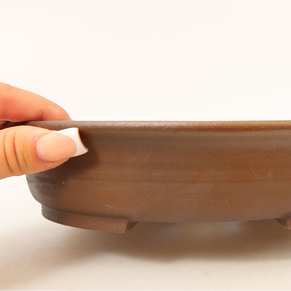 Keramik-Bonsai-Schale 21 x 19 x 5 cm, Farbe: braun