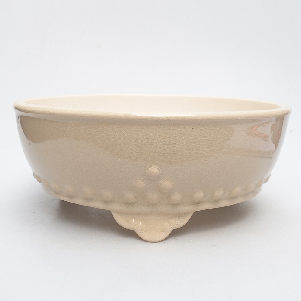 Schale 21 x 21 x 8,5 cm beige