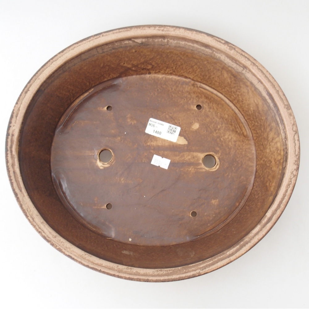 Bonsaischale aus Keramik 32 x 29 x 7,5 cm, Farbe beige