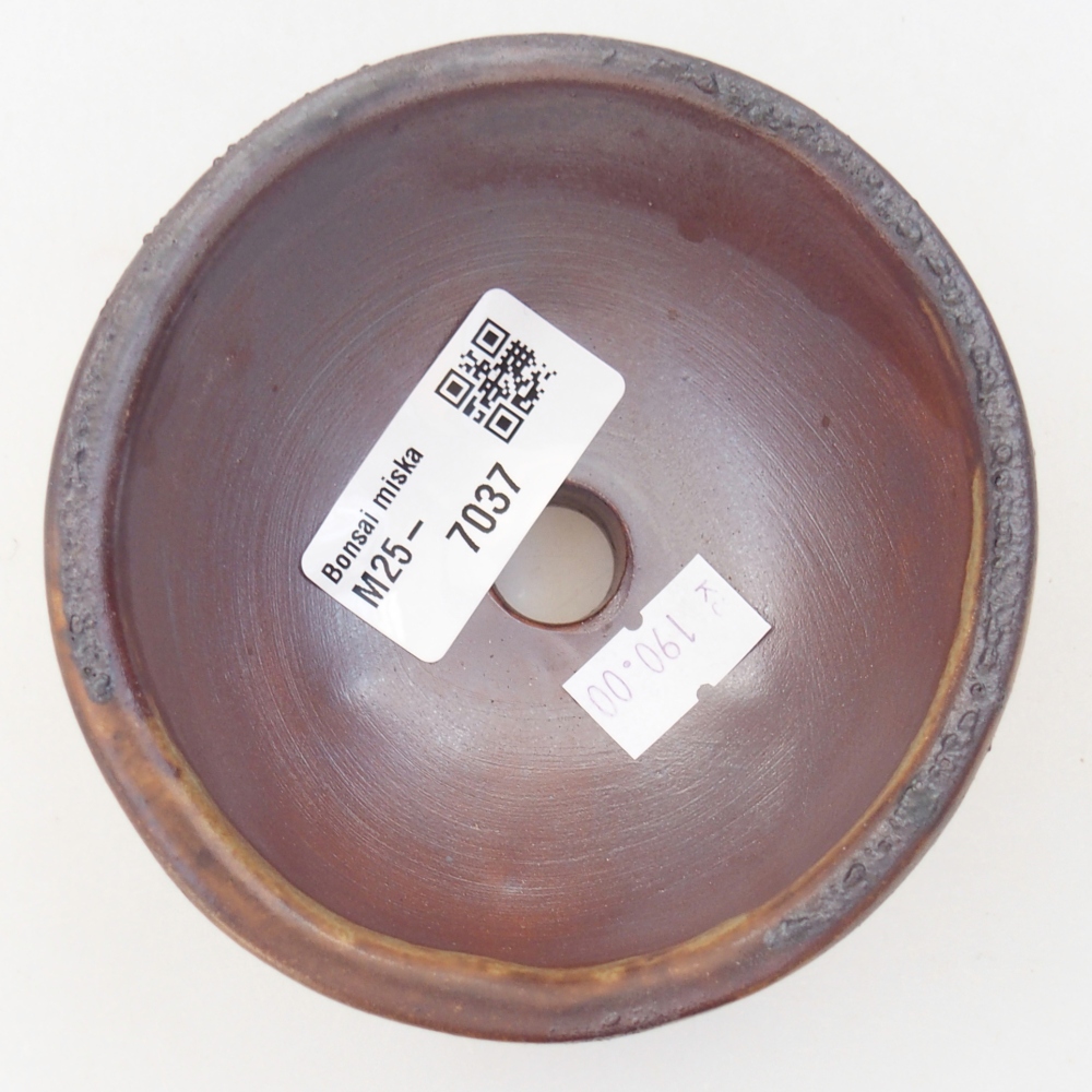 Bonsaischale aus Keramik 9,5 x 9,5 x 5 cm, braun