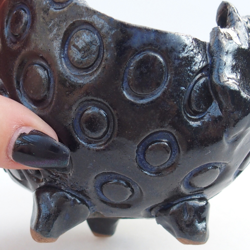 Keramikschale 10 x 9,5 x 8 cm , Farbe blau