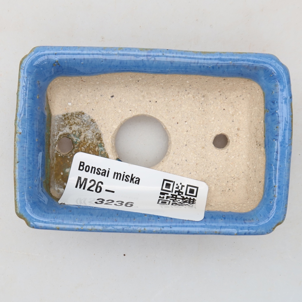 Keramik-Bonsai-Schale, 7 × 5 × 2 cm, Farbe: Blau