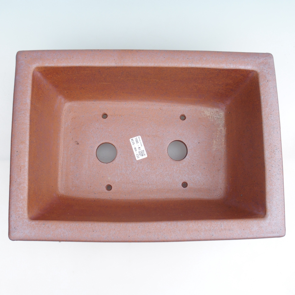 Bonsaischale aus Keramik 41 x 29,5 x 13,5 cm, metallfarben