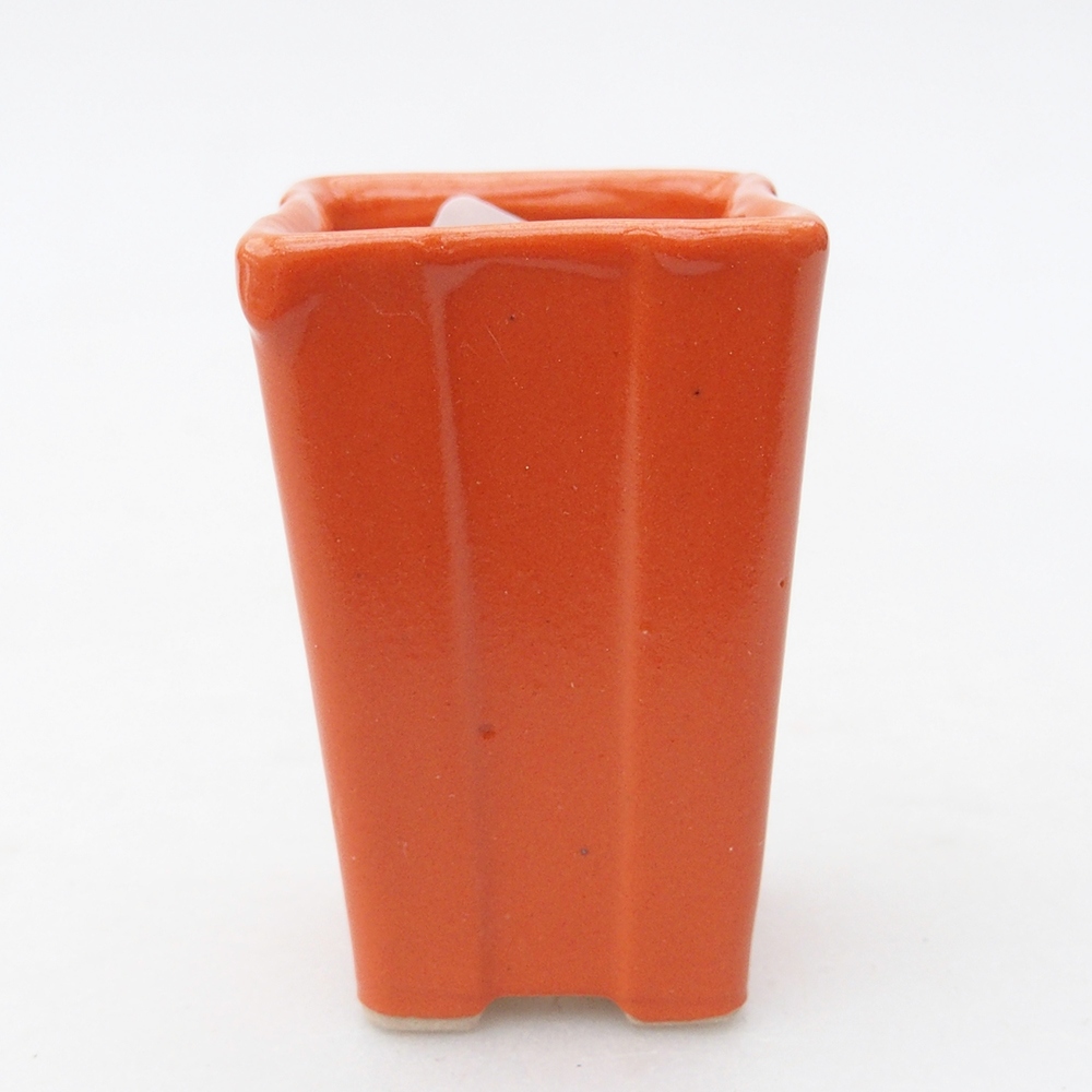 Mini-Bonsaischale 3,5 x 3,5 x 5,5 cm, orange