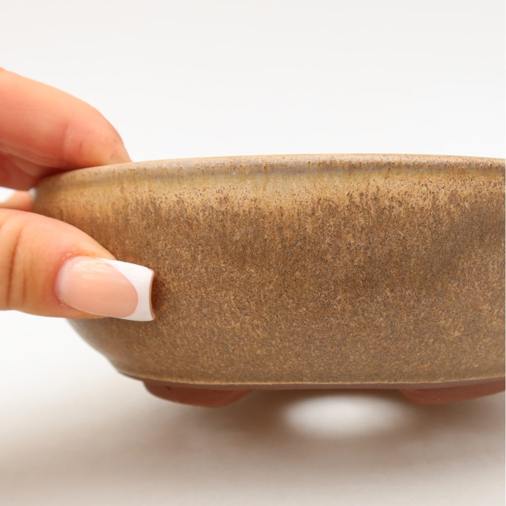 Bonsaischale aus Keramik 15 x 15 x 5 cm, braun