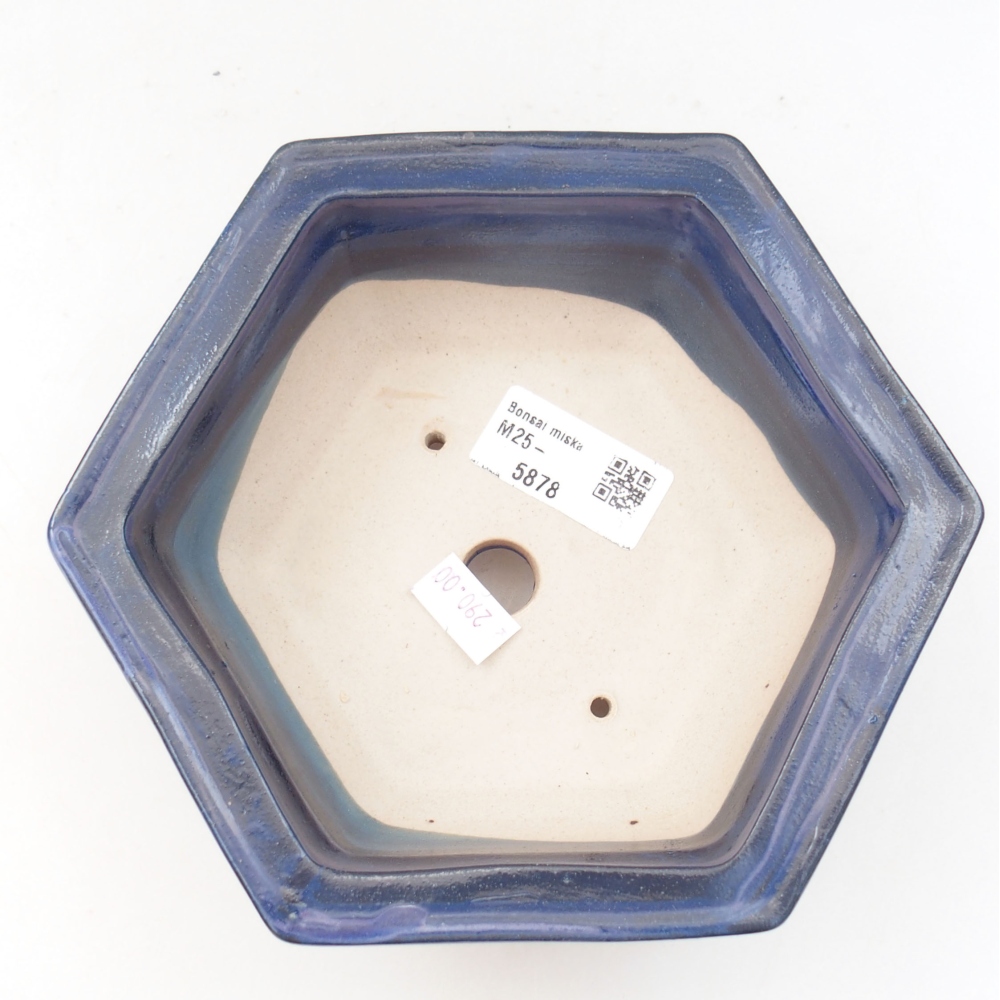 Bonsaischale aus Keramik 15,5 x 12 x 6 cm, Farbe blau