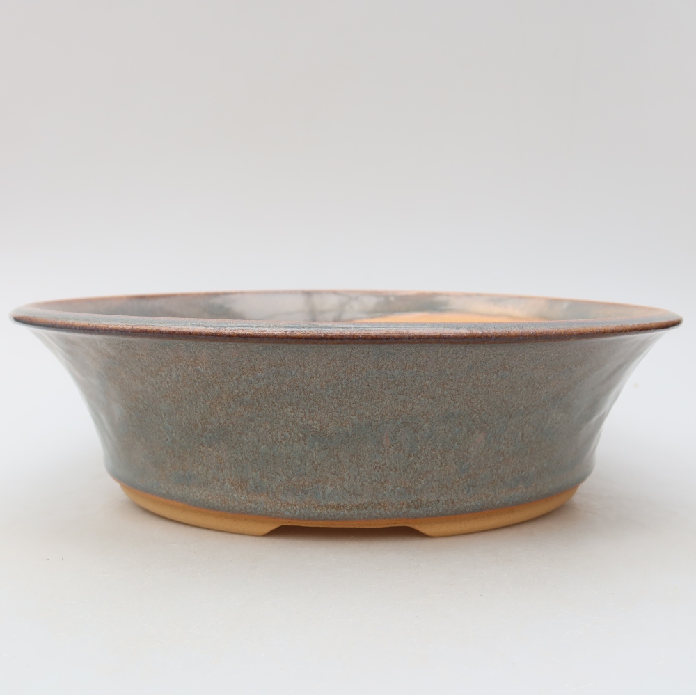 Keramik-Bonsai-Schale, 26,5 x 26,5 x 7 cm, Farbe: Grau