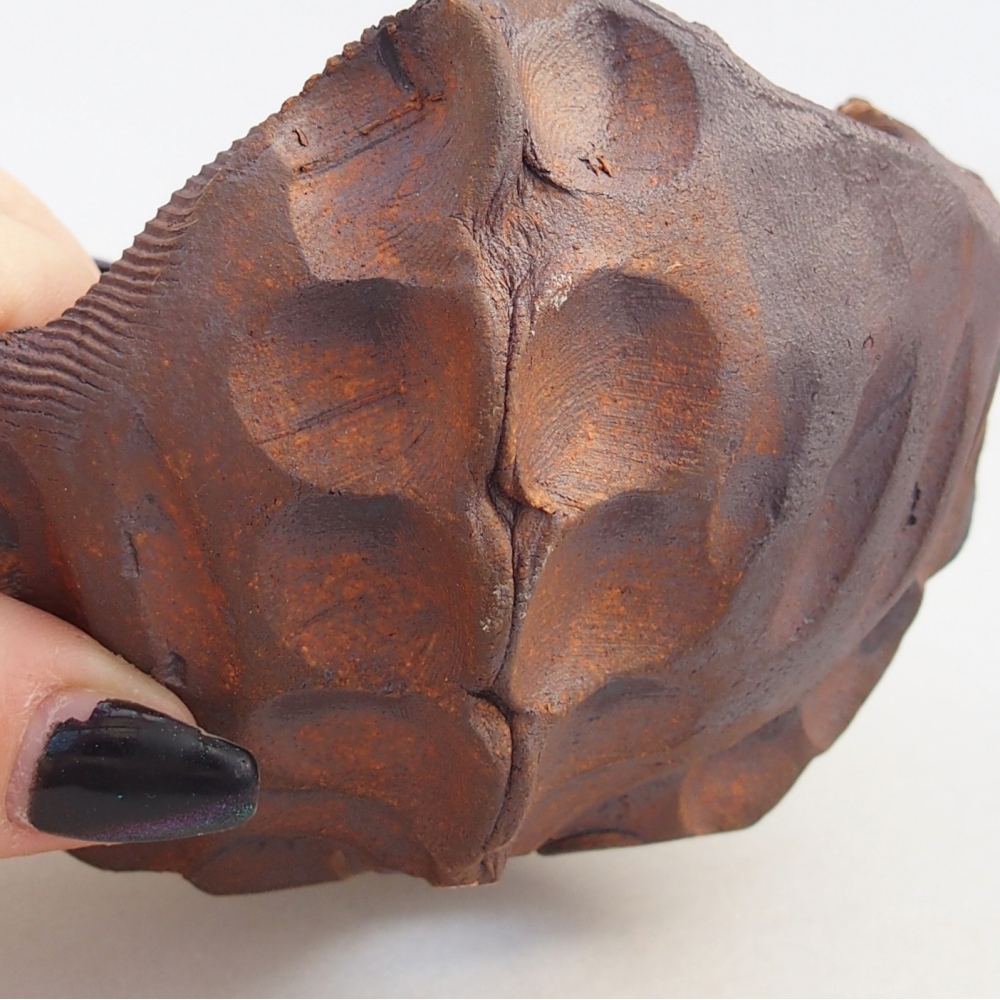 Keramikschale 11 x 10 x 6,5 cm , Farbe braun