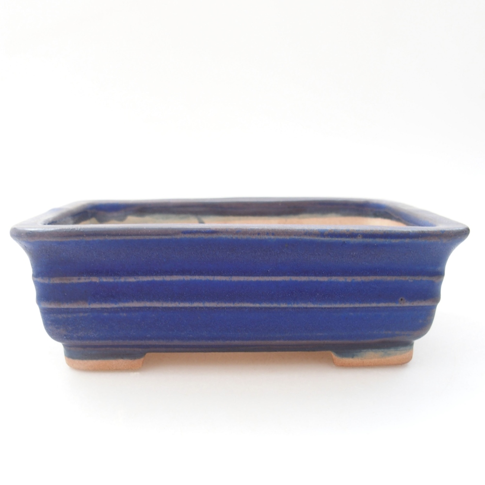 Bonsaischale aus Keramik 13,5 x 9,5 x 4,5 cm, Farbe blau