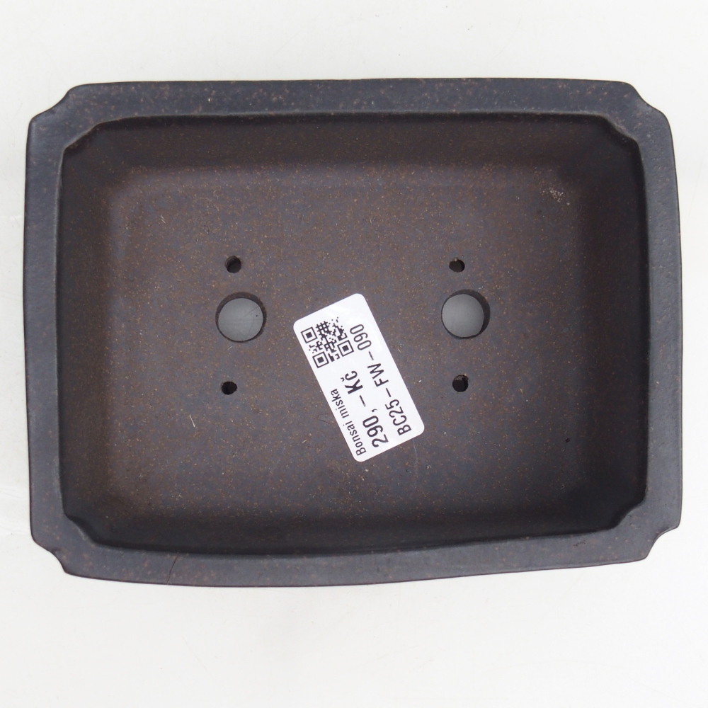 Bonsaischale aus Keramik 15 x 11,5 x 5 cm, Farbe bräunlich ocker