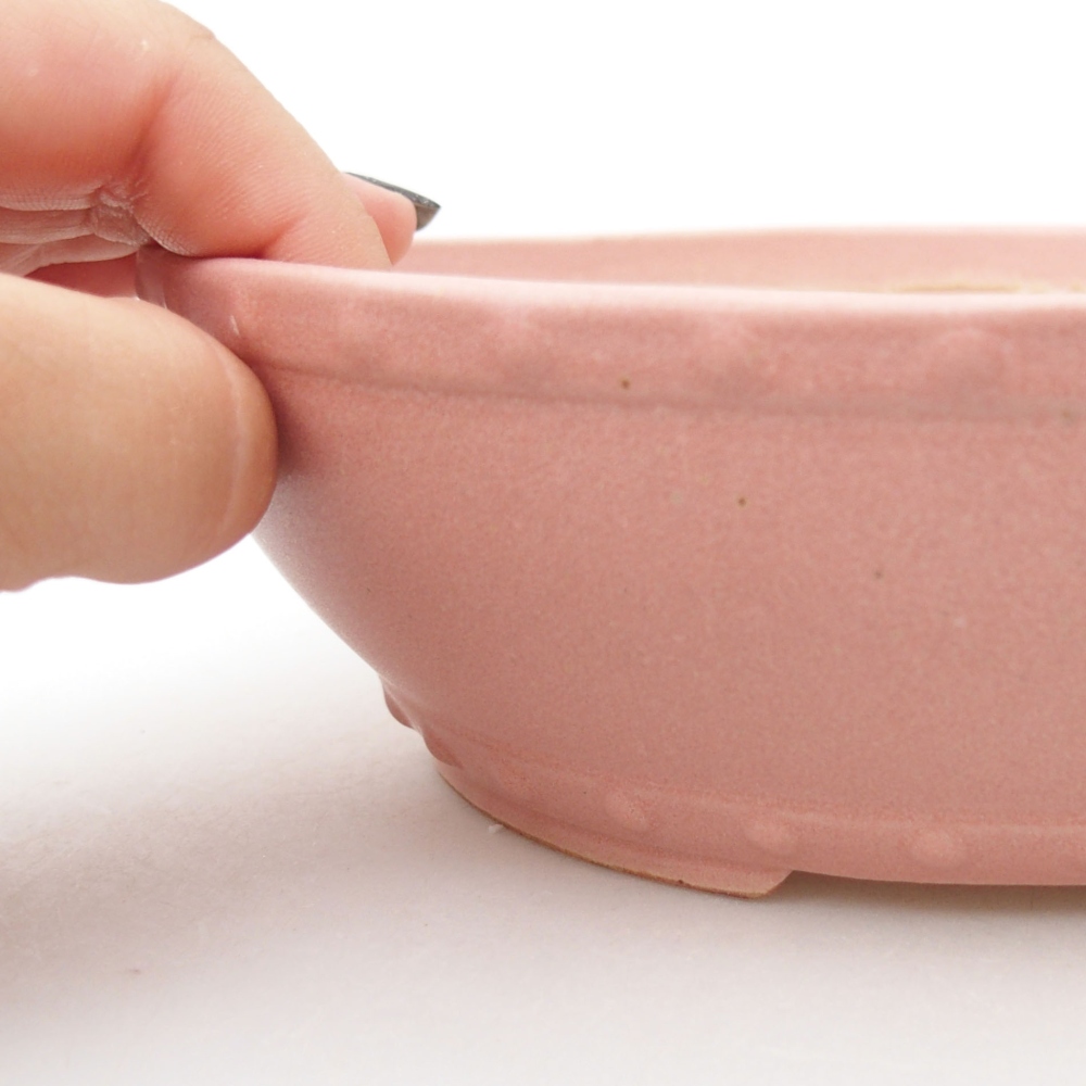 Bonsaischale aus Keramik 18 x 18 x 5,5 cm, rosa