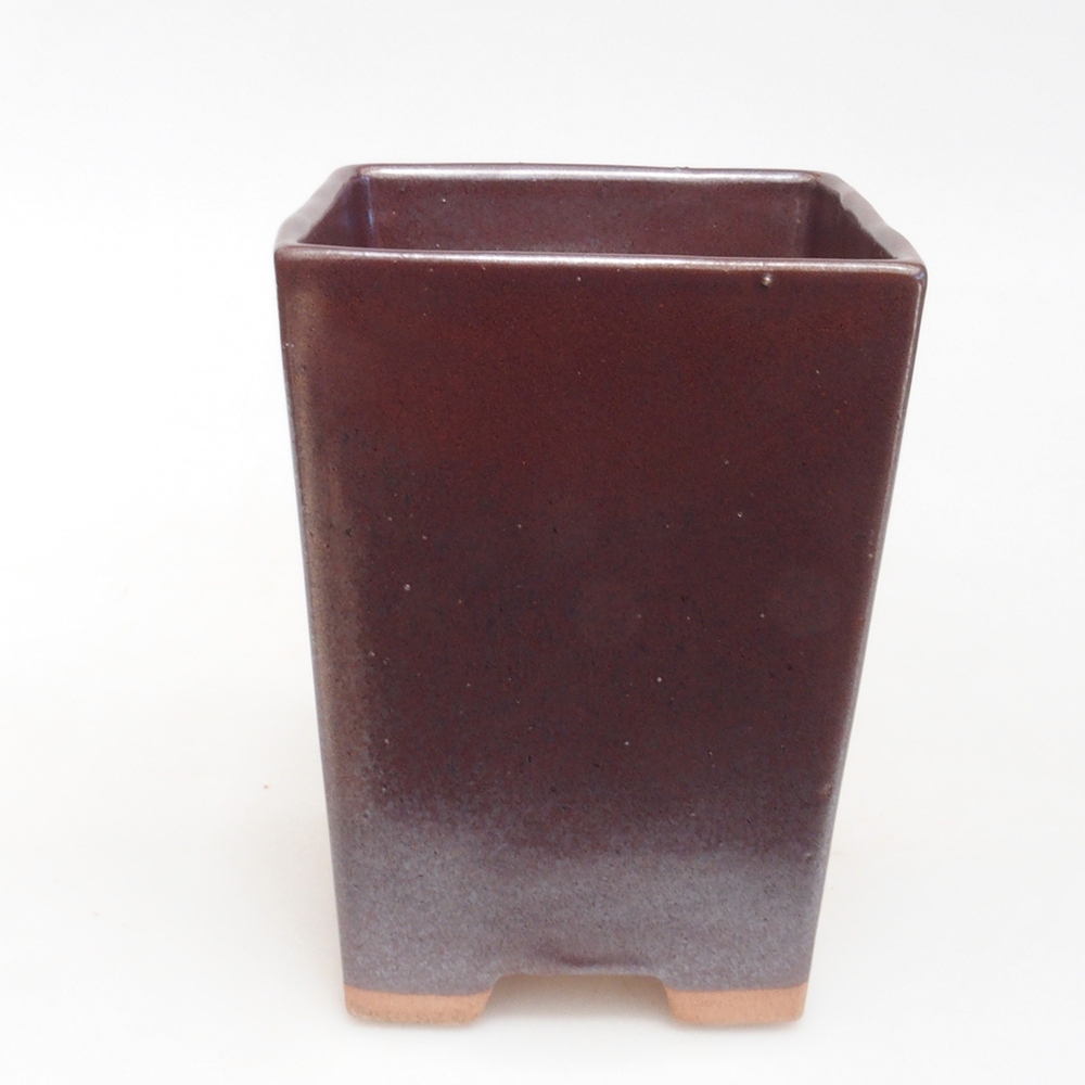 Bonsaischale aus Keramik 9 x 9 x 12 cm, braun