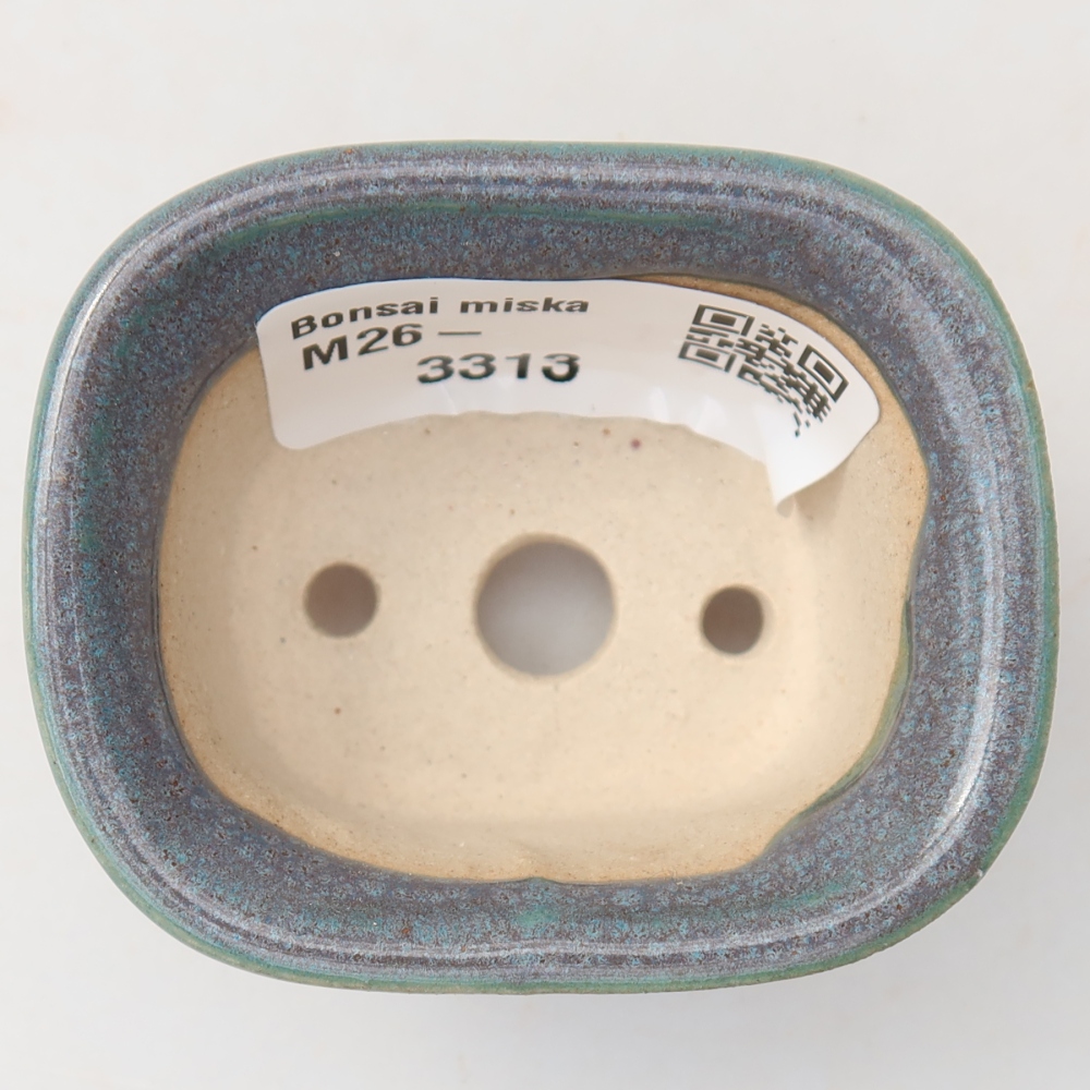 Keramik-Bonsai-Schale, 6 x 5 x 3 cm, Farbe: Grau