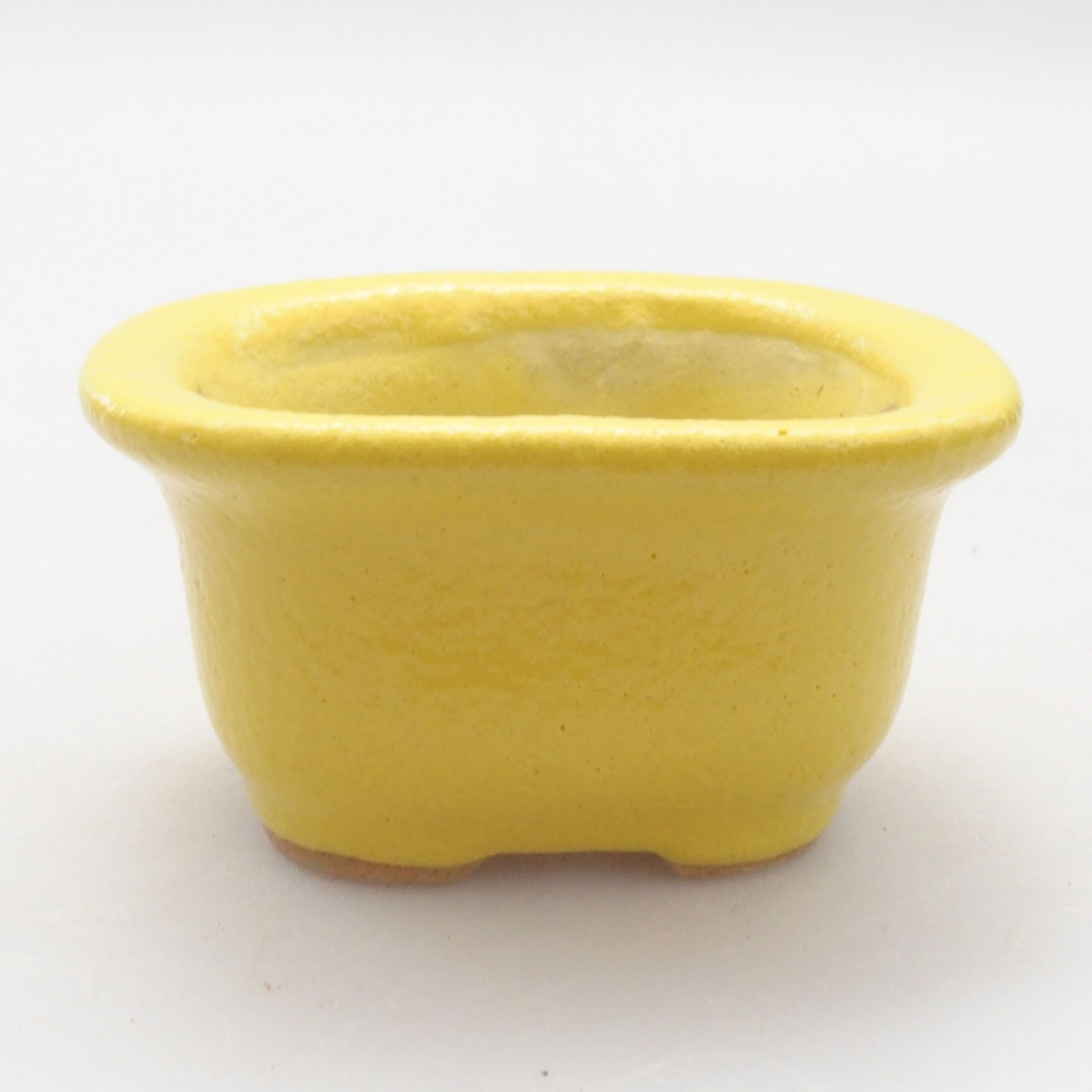 Bonsaischale aus Keramik 5,5 x 4,5 x 3 cm, gelb