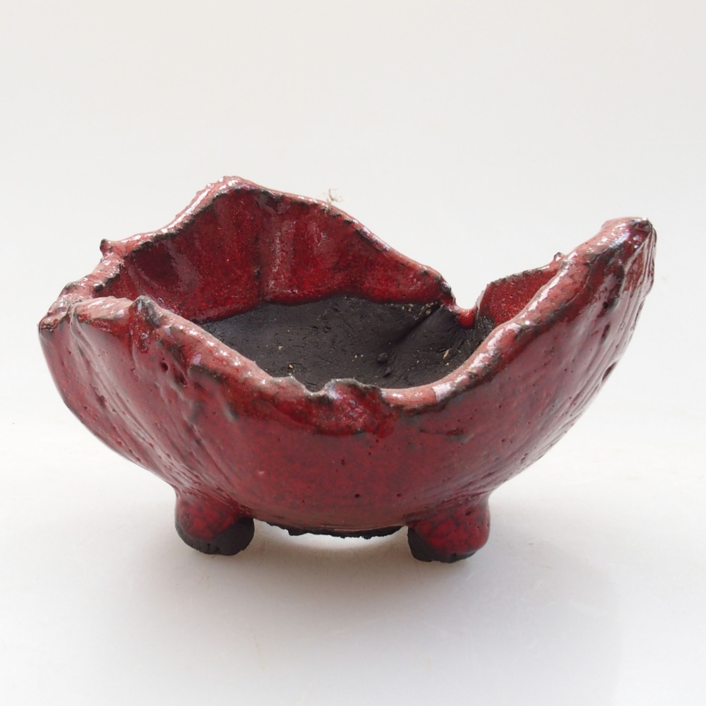 Keramikschale 8 x 7,5 x 5 cm , Farbe rot