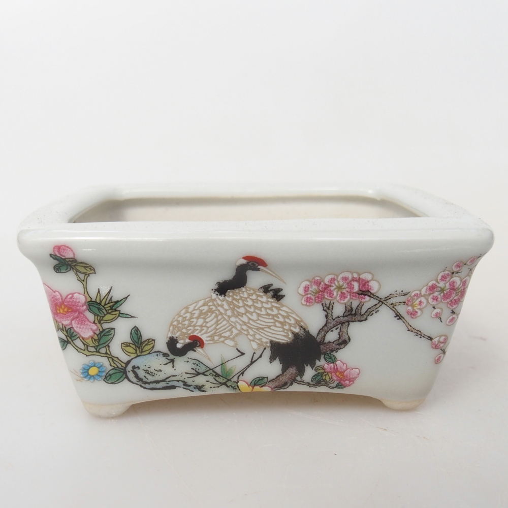 Mini-Bonsaischale 8 x 6,5 x 3,5 cm, weiß