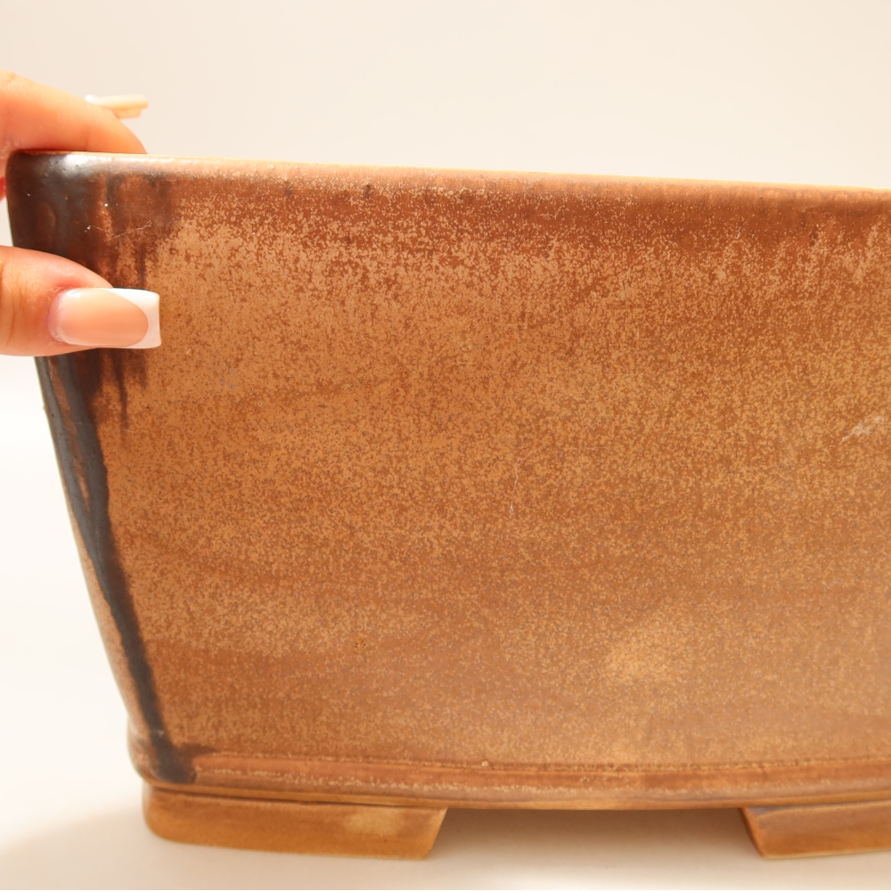 Keramik-Bonsai-Schale 26,5 x 26,5 x 15,5 cm, Farbe: Rosa
