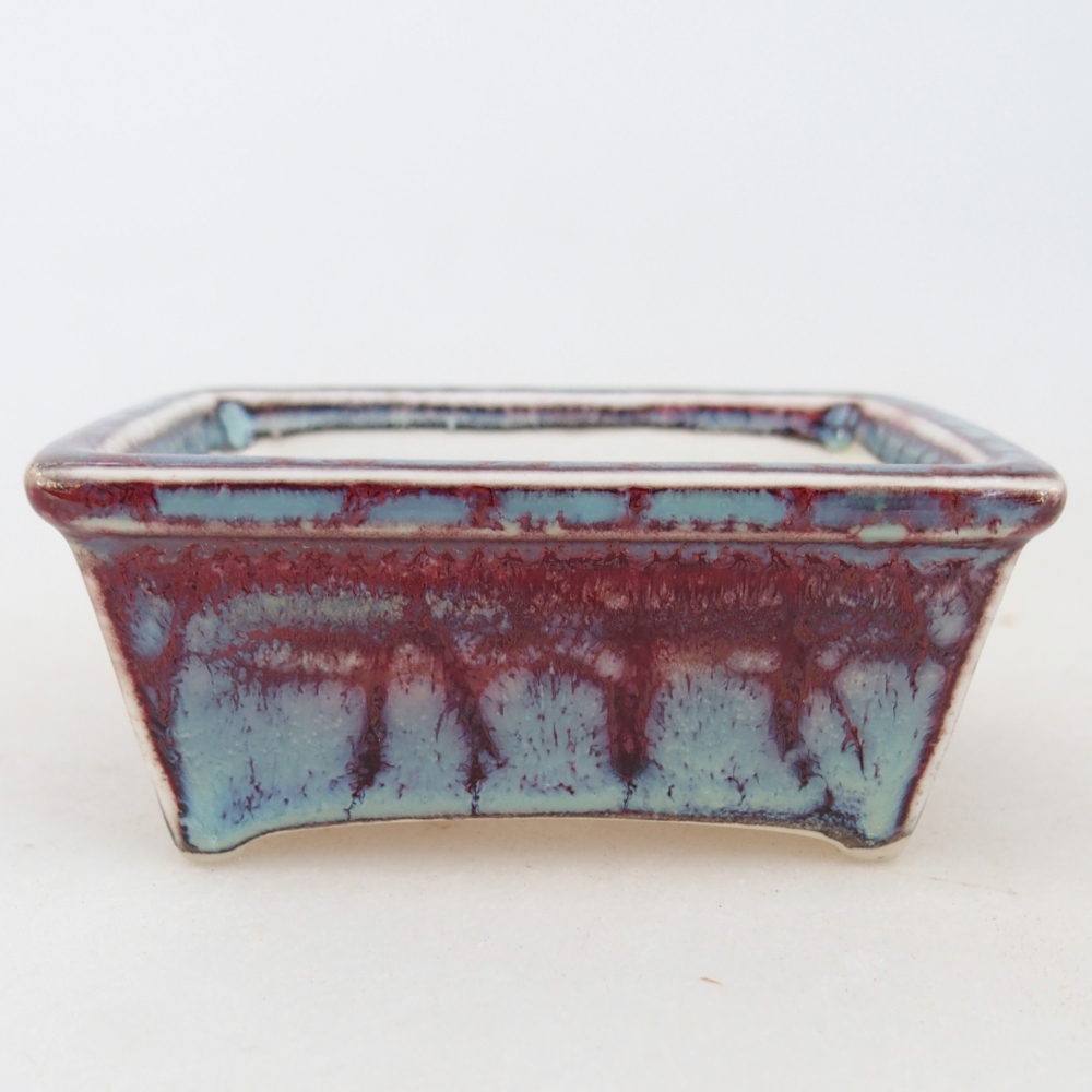 Mini-Bonsaischale 7,5 x 6 x 3 cm, bordeauxrot