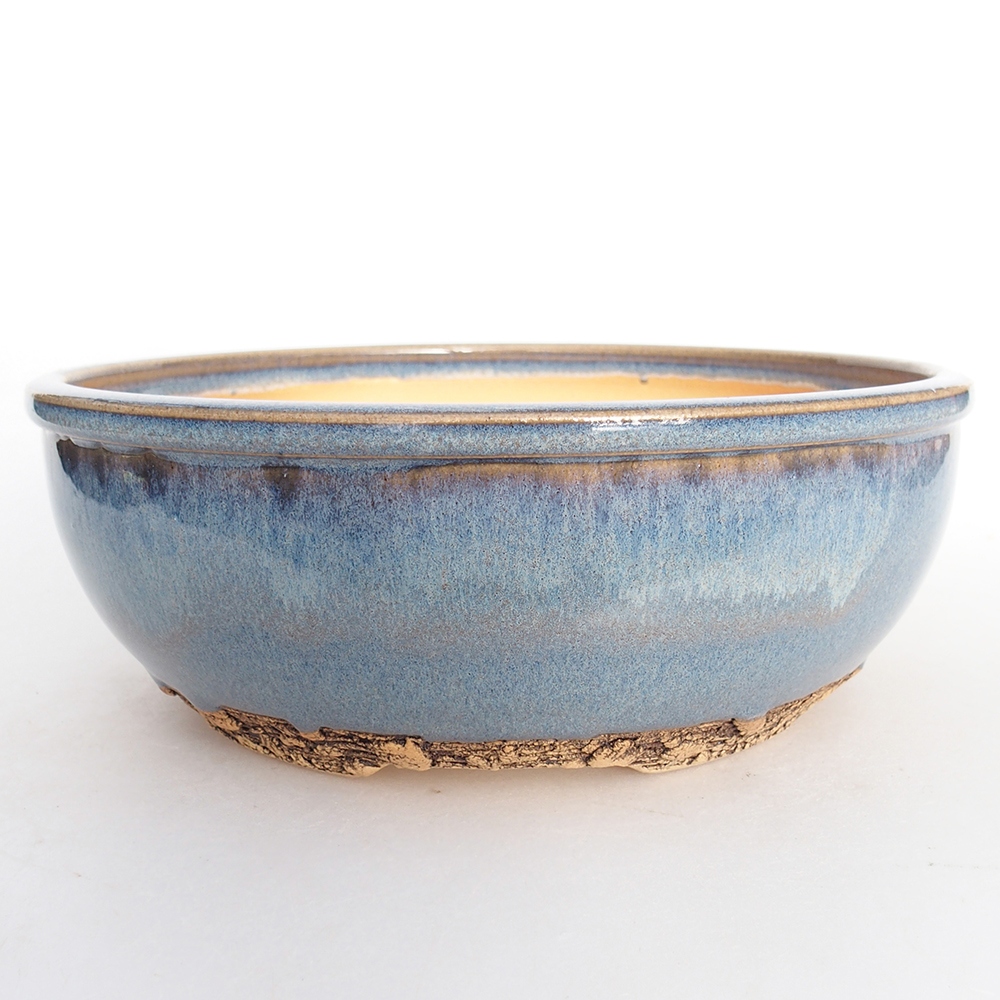 Bonsaischale aus Keramik 19 x 19 x 7 cm, Farbe blau