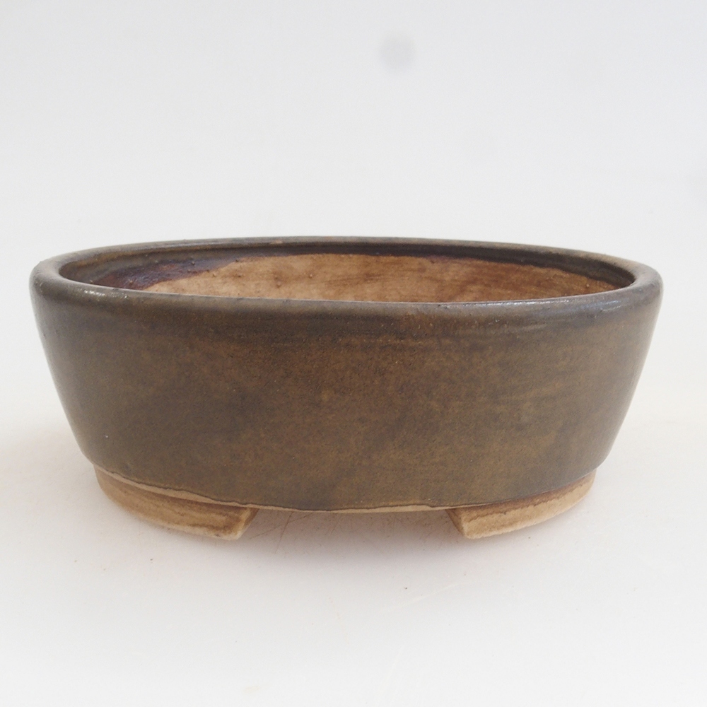 Bonsaischale aus Keramik 10 x 8,5 x 4 cm, braun