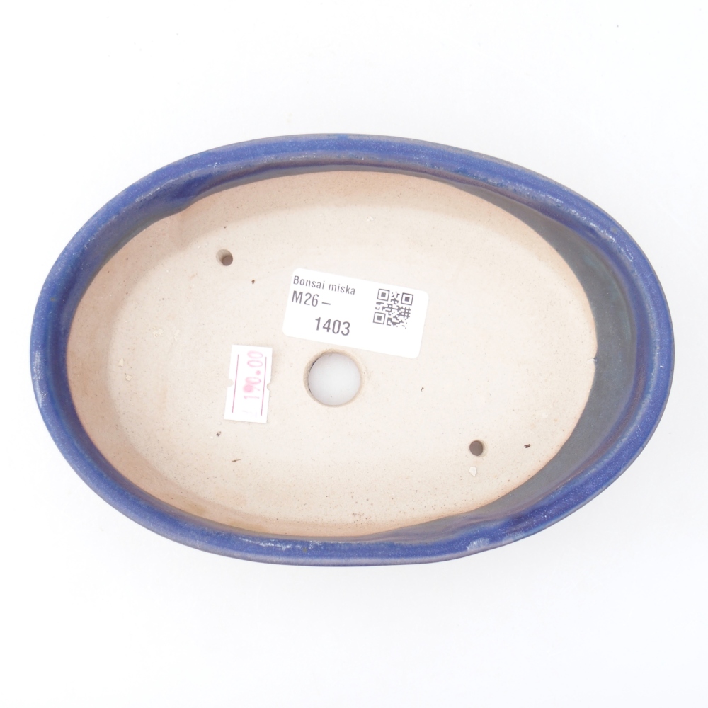 Bonsaischale aus Keramik 16,5 x 11,5 x 4,5 cm, Farbe blau