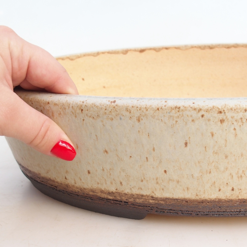 Bonsaischale 39 x 31 x 8 cm , Farbe beige