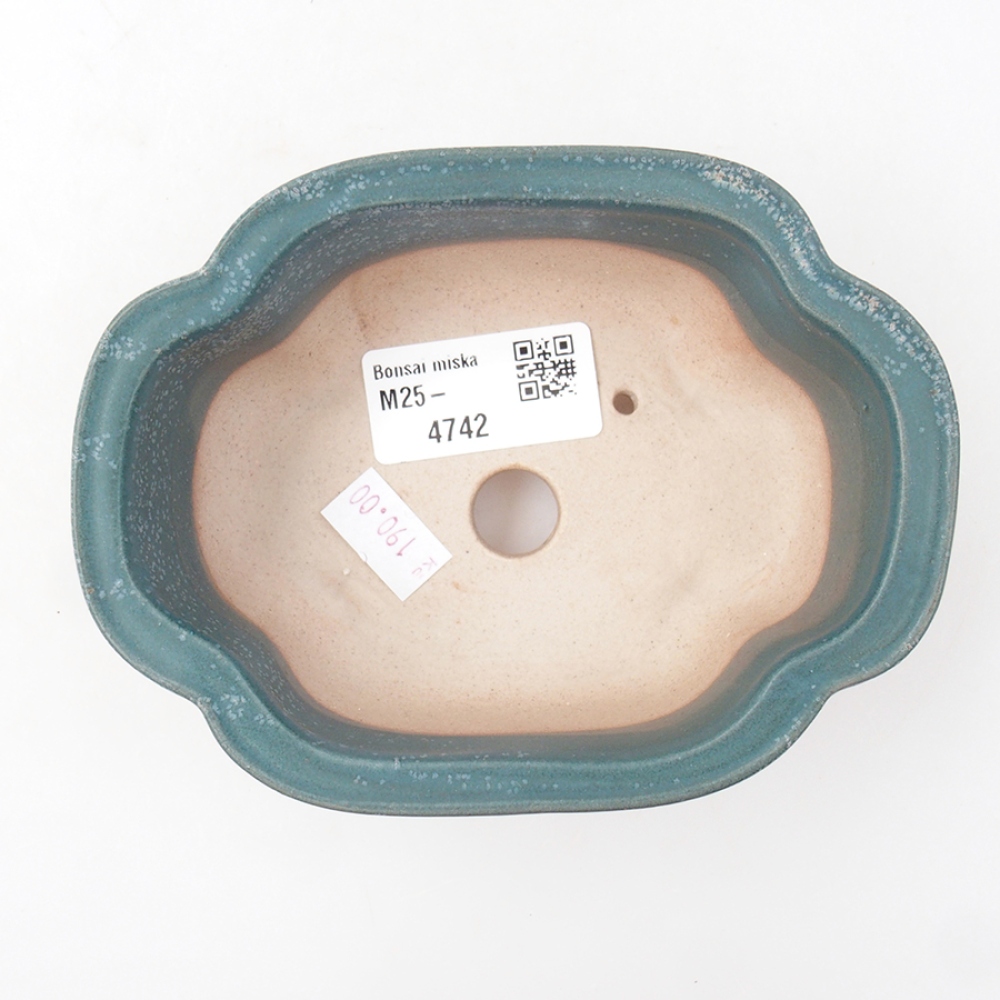 Bonsaischale aus Keramik 13,5 x 10 x 5 cm, Farbe blau
