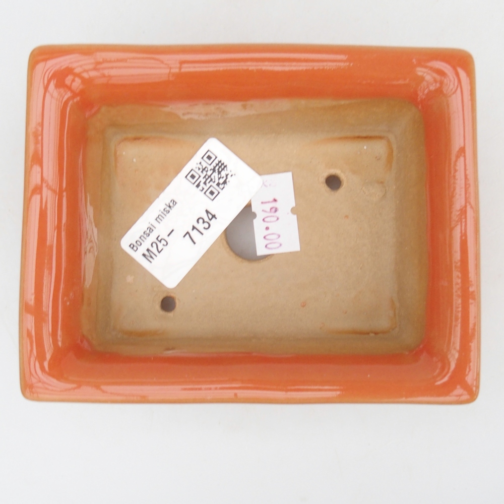 Bonsaischale aus Keramik 11 x 8,5 x 4 cm, orange