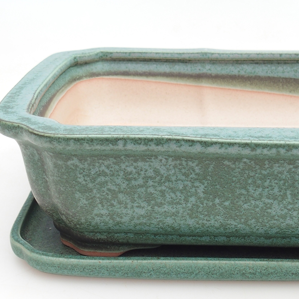 Bonsaischale + Untertasse H07 - 30 x 20,5 x 8 cm.