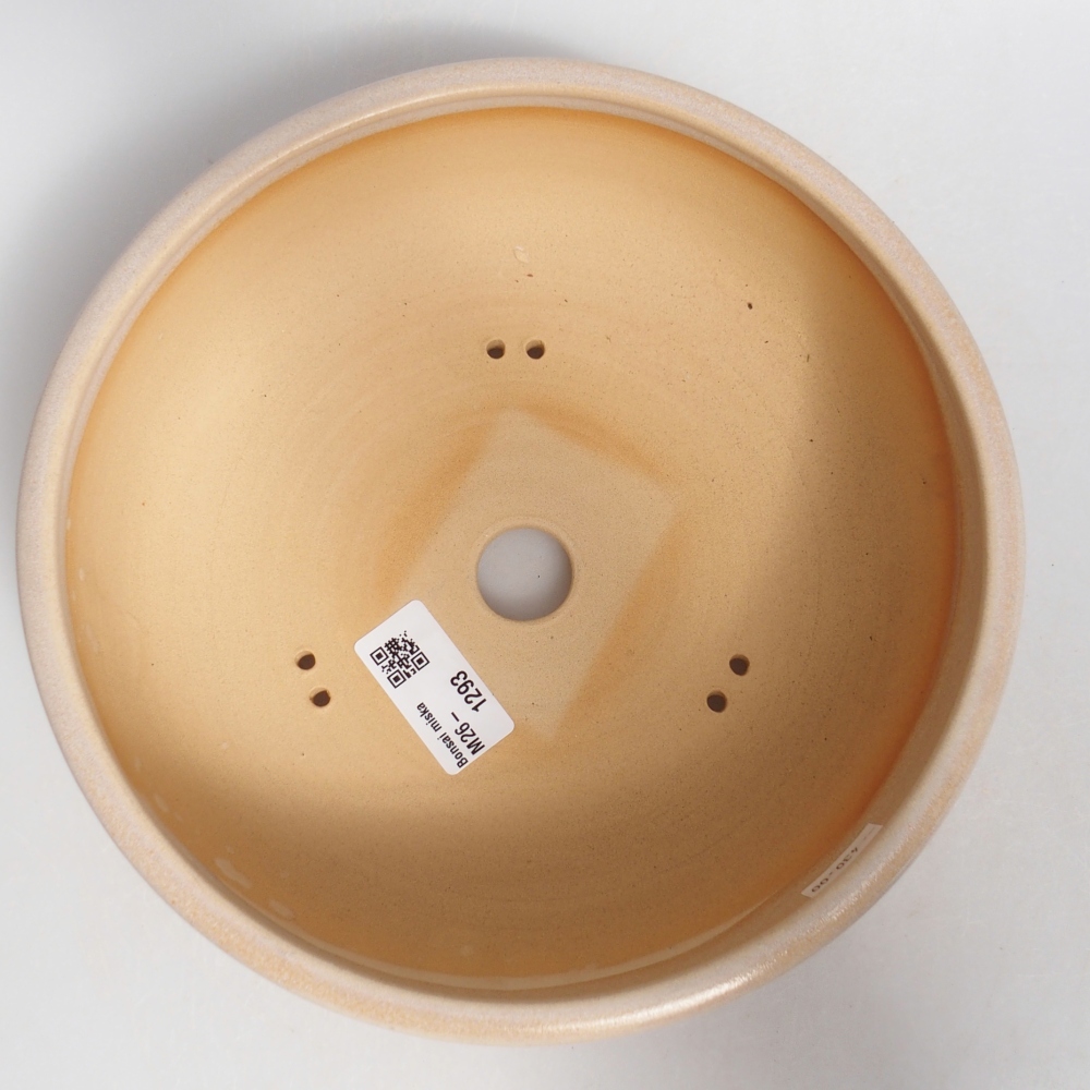 Bonsaischale aus Keramik 21 x 21 x 7 cm, Farbe beige