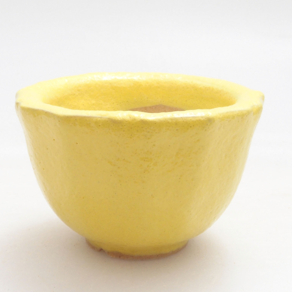 Bonsaischale aus Keramik 5 x 5 x 3 cm, gelb