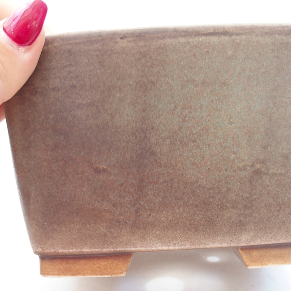 Bonsaischale aus Keramik 13 x 13 x 8 cm, grün