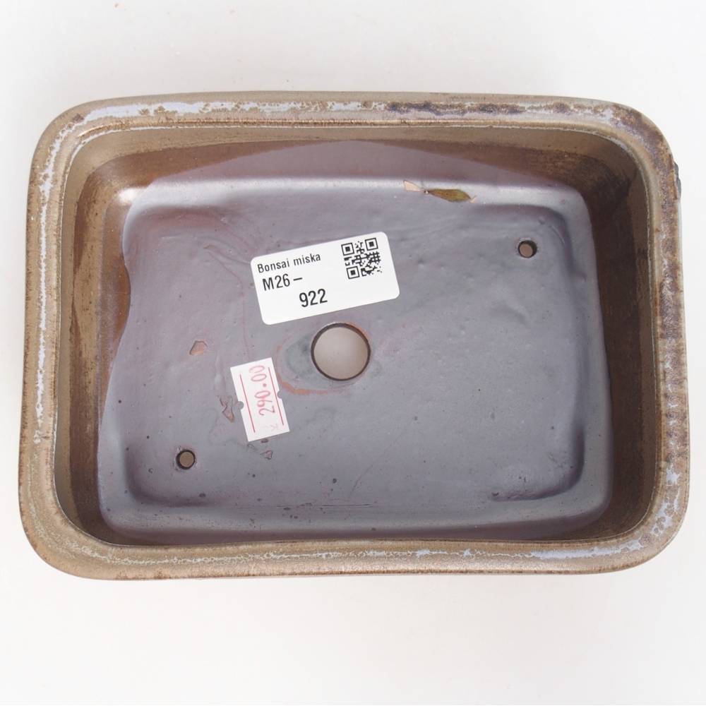 Bonsaischale aus Keramik 16,5 x 12 x 5,5 cm, blau-grau