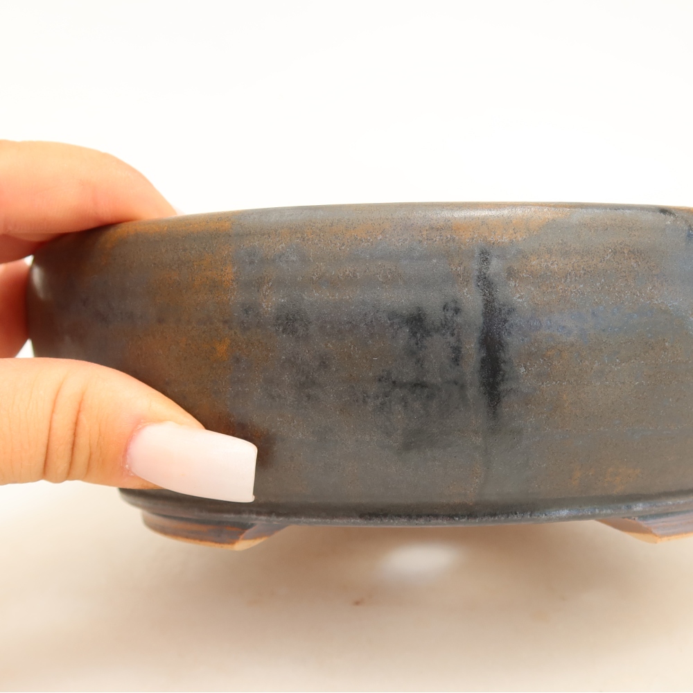 Keramik-Bonsai-Schale 17 x 17 x 5,5 cm, Farbe: braun