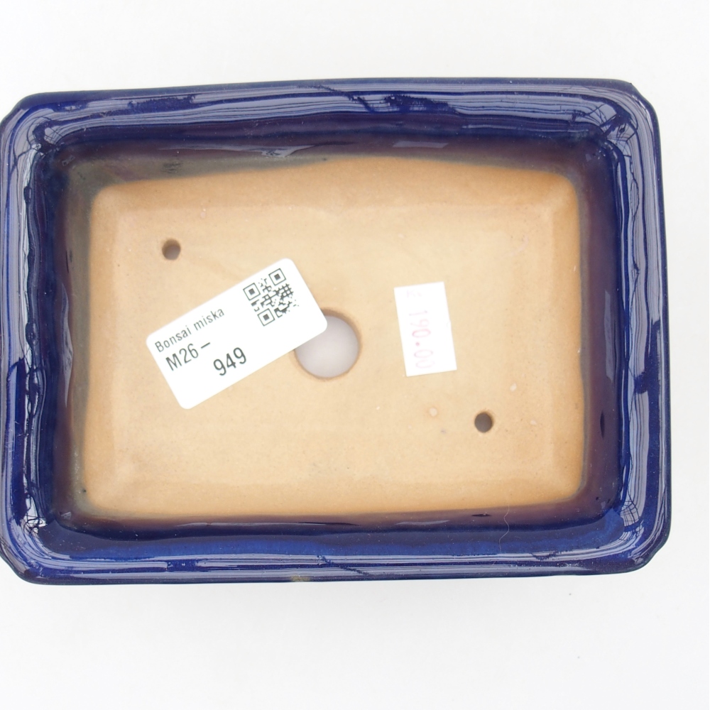 Bonsaischale aus Keramik 13,5 x 10 x 4 cm, Farbe blau