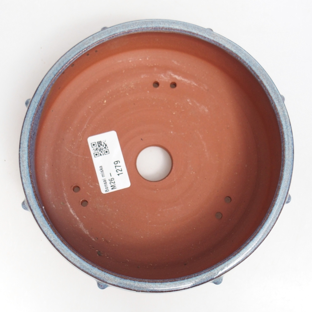 Bonsaischale aus Keramik 17 x 17 x 5,5 cm, Farbe blau