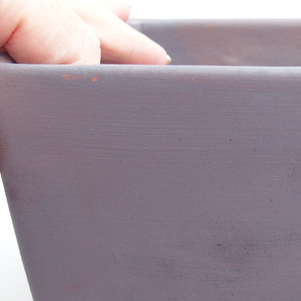 Bonsaischale aus Keramik 15 x 15 x 10,5 cm, metallfarben