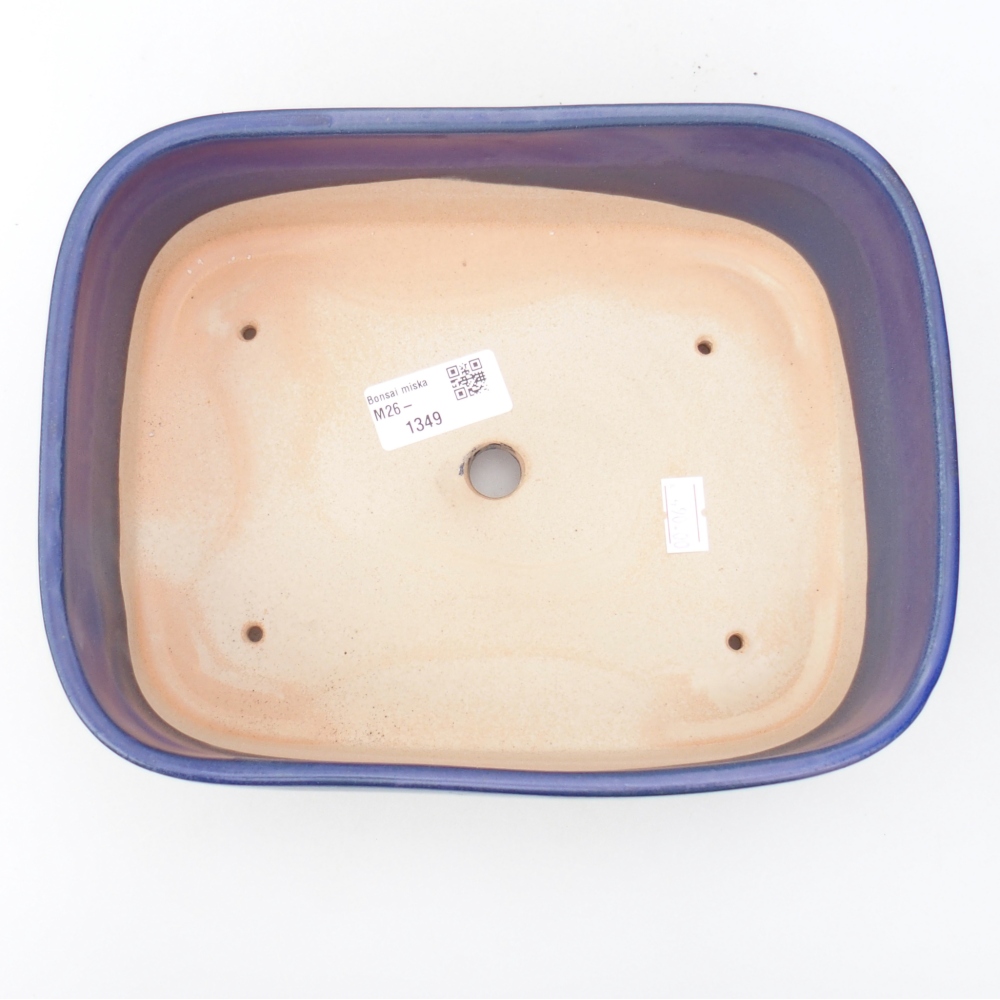 Bonsaischale aus Keramik 23 x 18 x 7,5 cm, Farbe blau