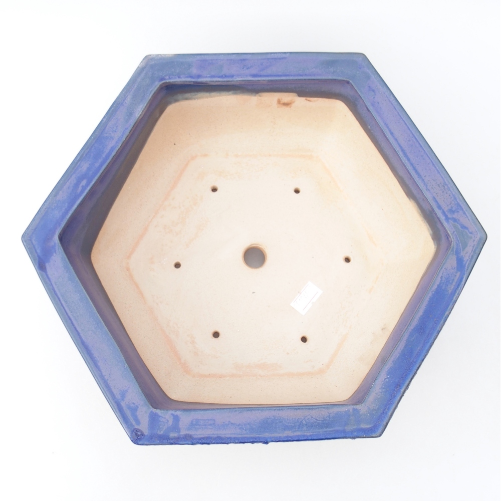 Bonsaischale aus Keramik 28 x 24,5 x 9 cm, Farbe blau