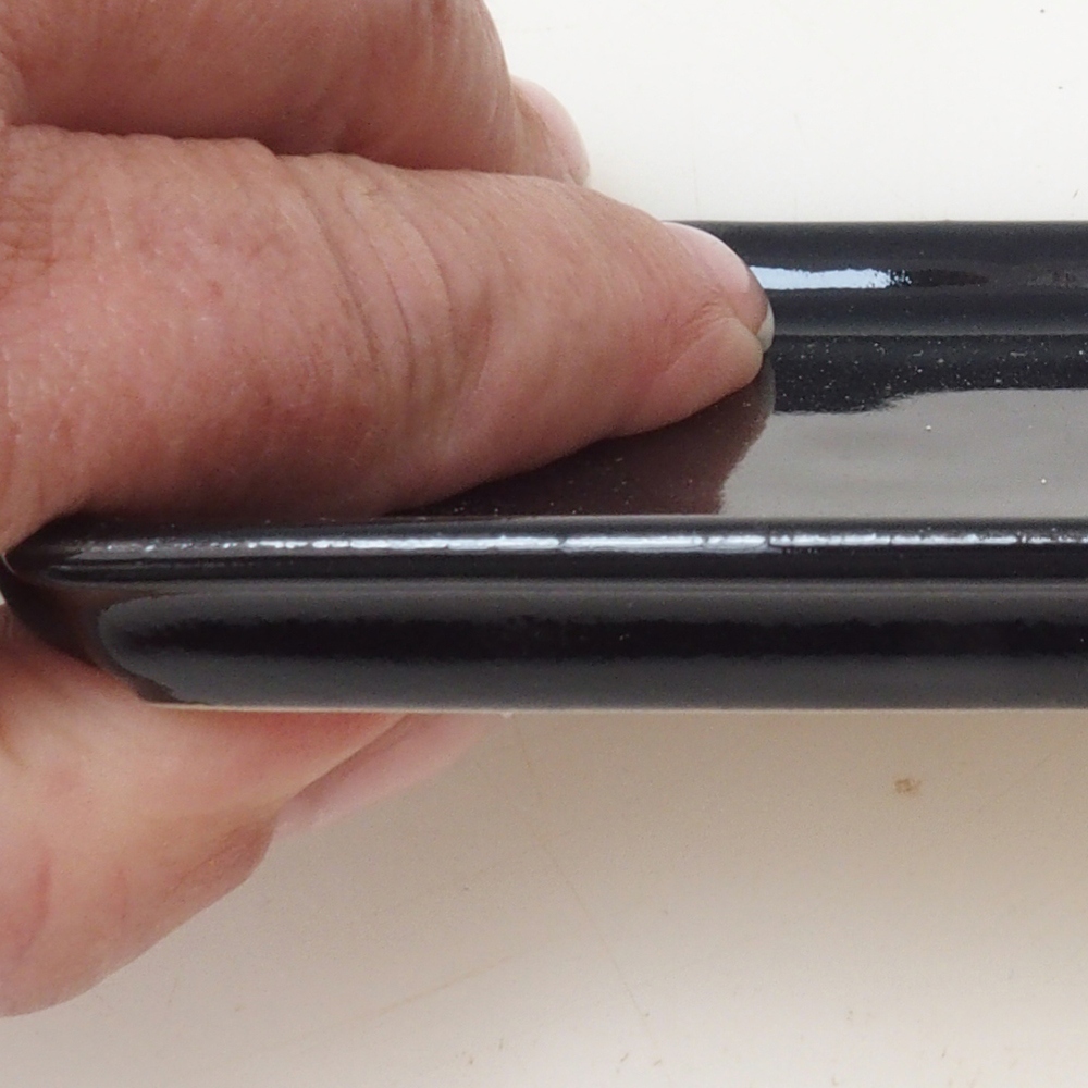 Rechteckige Bonsaischale D5-S - 11,5 x 8,5 x 1 cm - schwarz