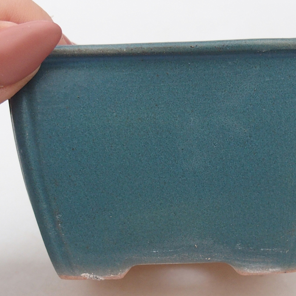 Bonsaischale aus Keramik 8,5 x 8,5 x 5 cm, Farbe blau
