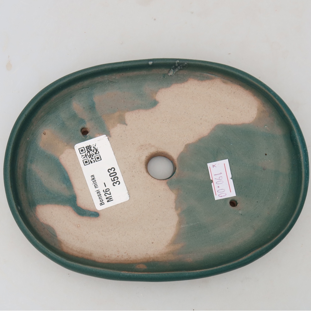 Keramik-Bonsai-Schale, 17 x 12 x 2,5 cm, Farbe: Blau