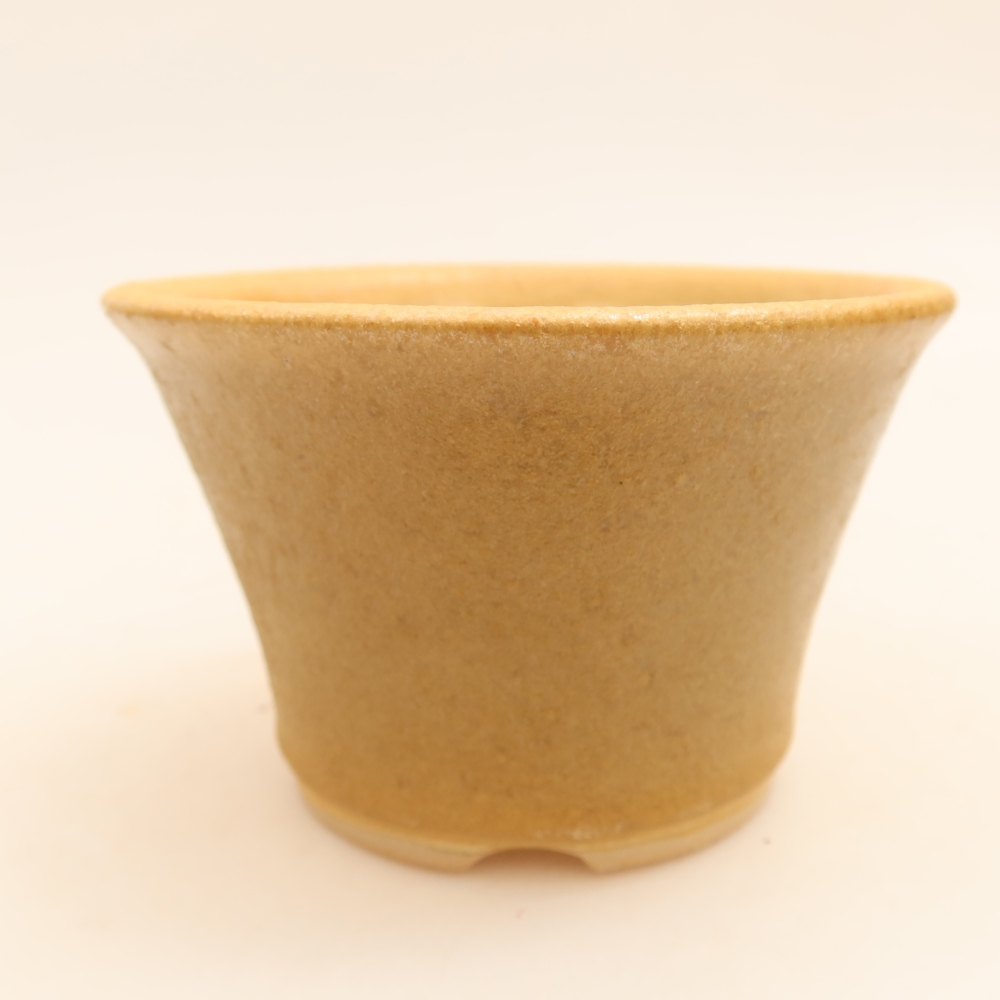 Keramik-Bonsai-Schale 11 x 11 x 7 cm, Farbe: Beige