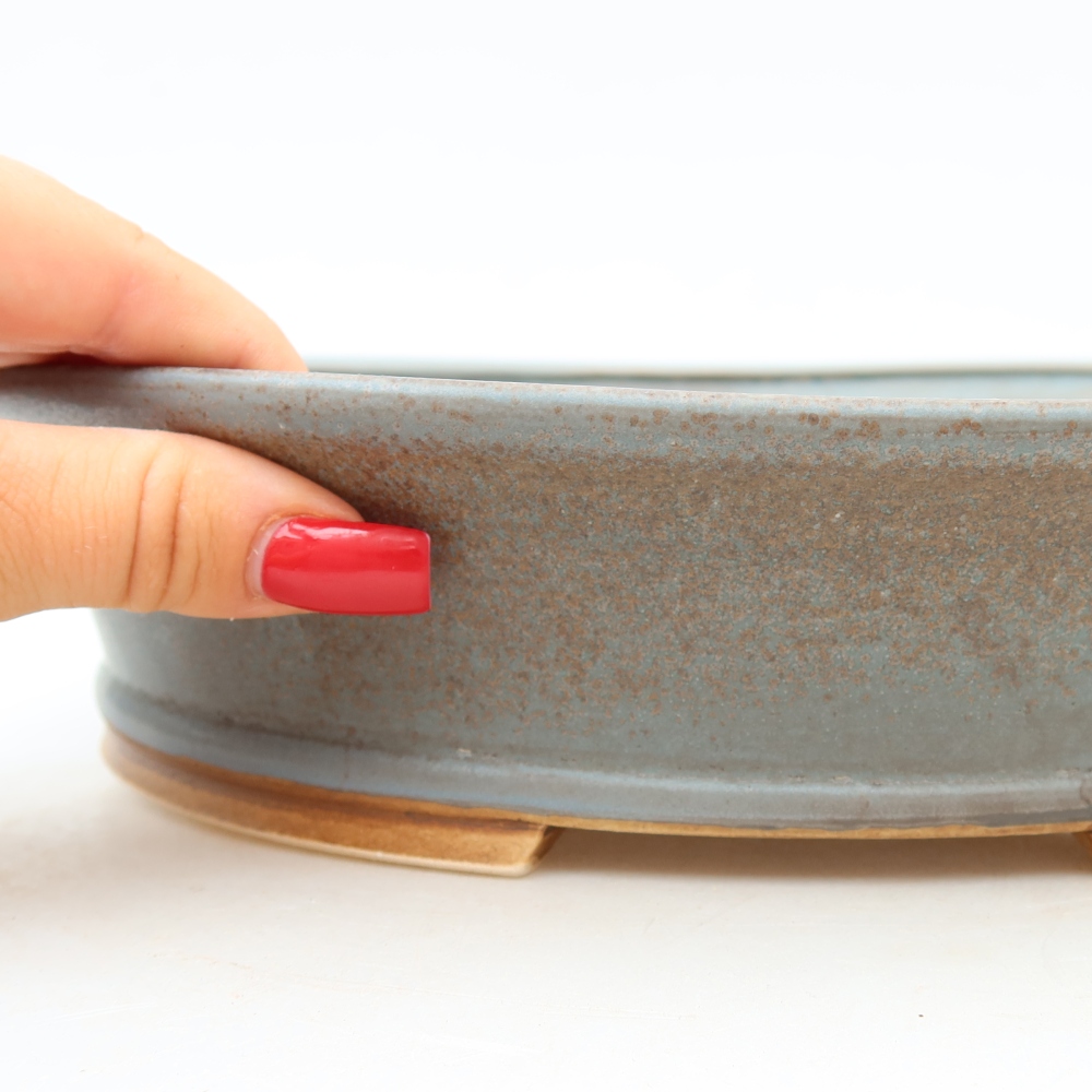 Keramik-Bonsai-Schale 27 x 24,5 x 6 cm, Farbe: Blau