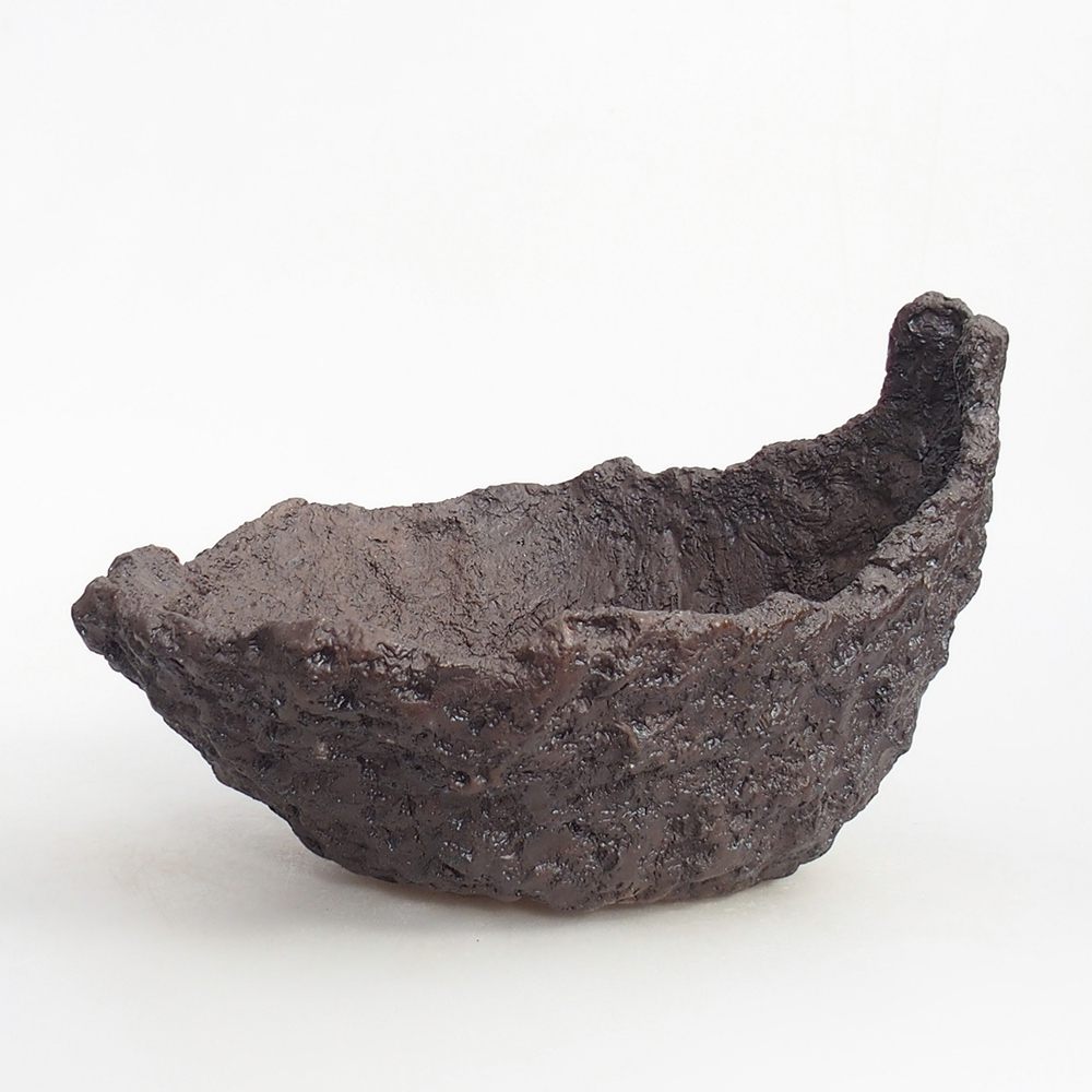 Keramikschale 24 x 21 x 16,5 cm , Farbe braun