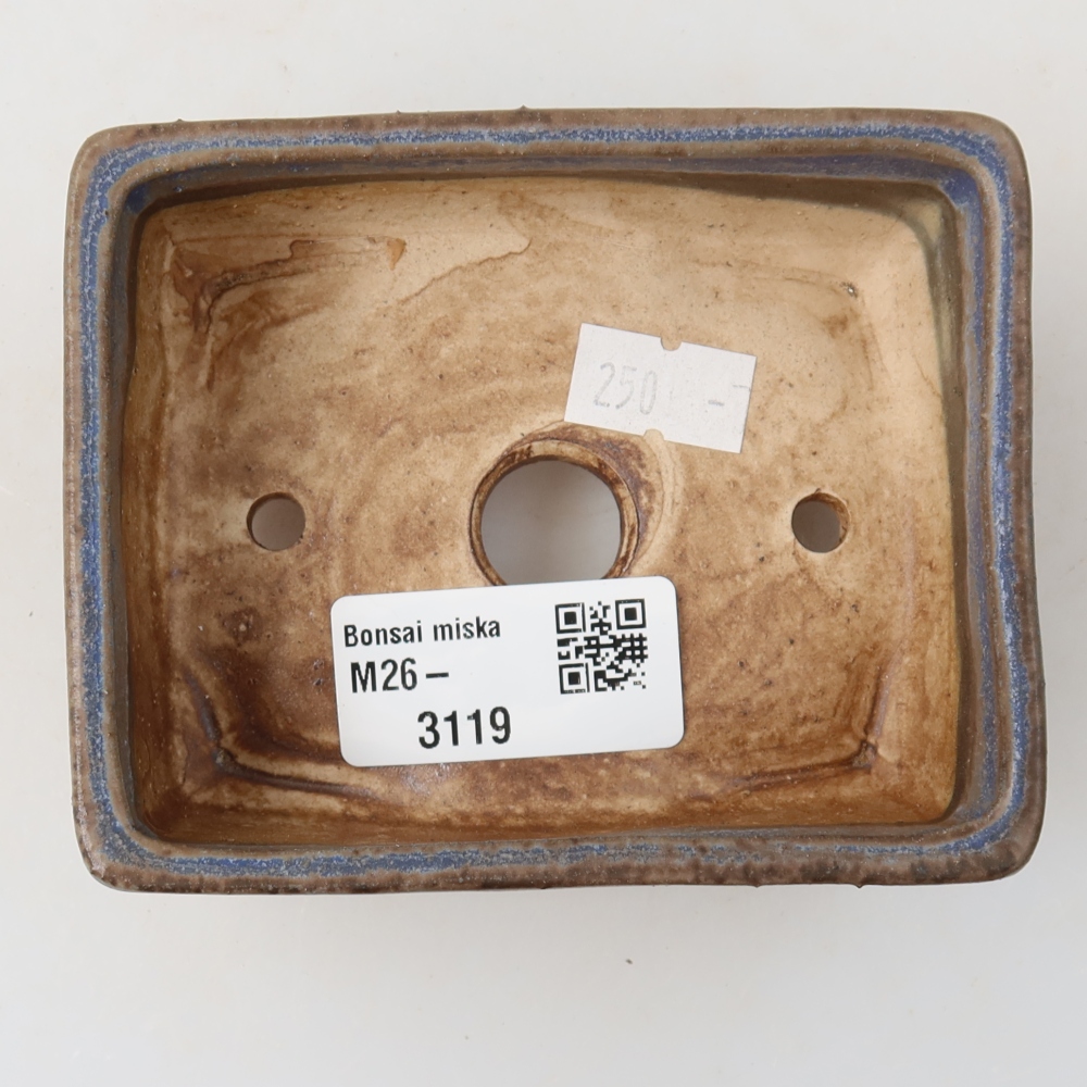 Keramik-Bonsai-Schale 10 x 8 x 4 cm, Farbe: Blau