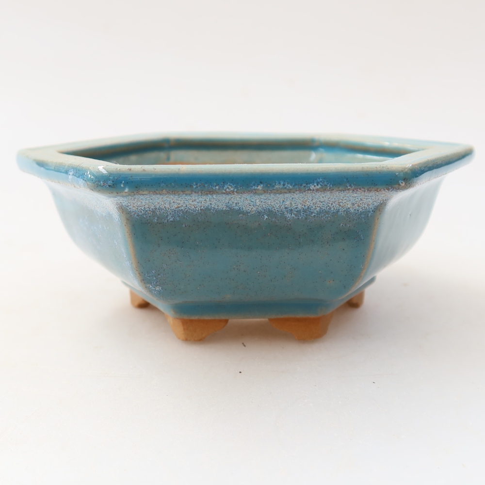 Bonsaischale aus Keramik 12 x 10,5 x 4,5 cm, Farbe blau