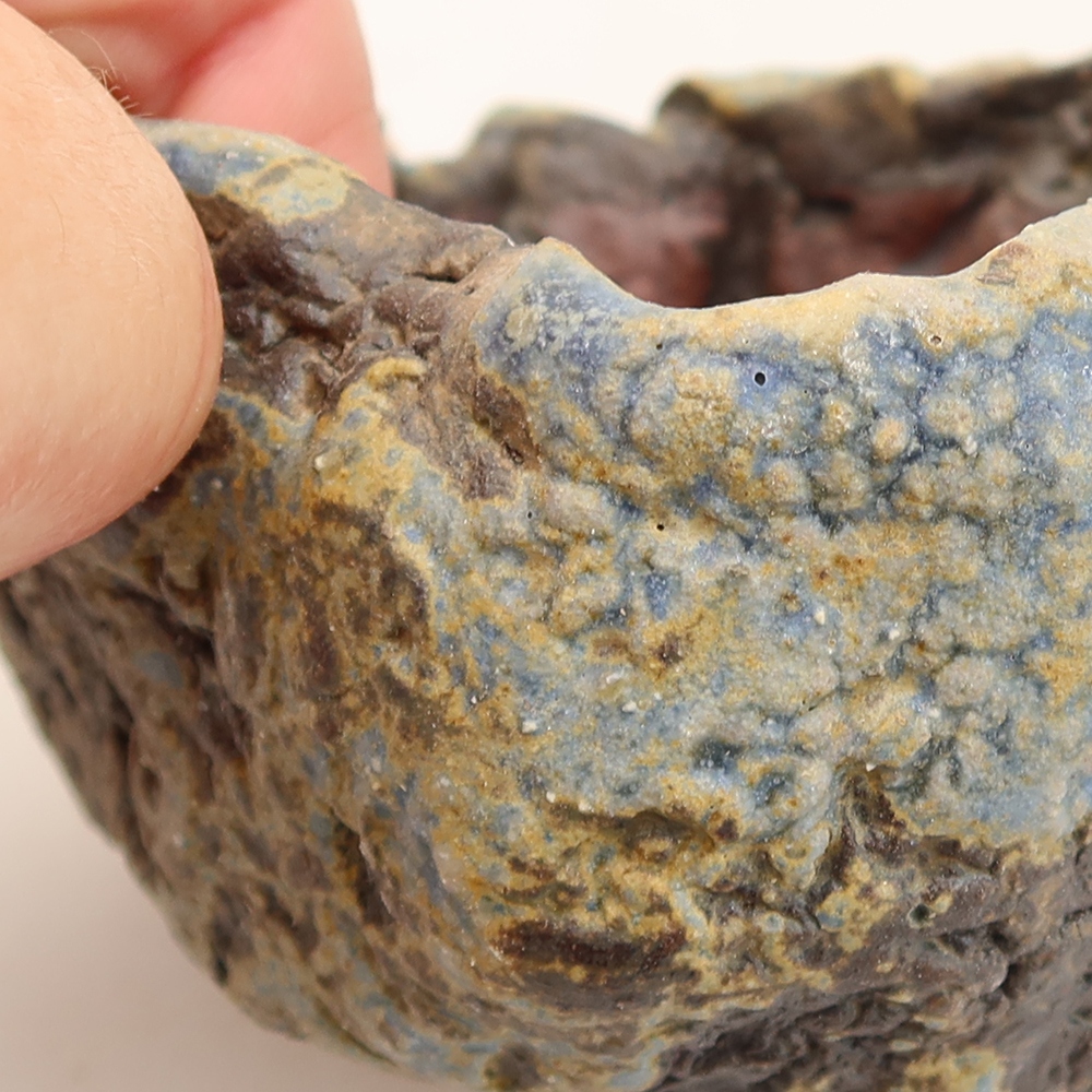 Keramikschale  7,5 x 7 x 5,5 cm, Farbe: Blau